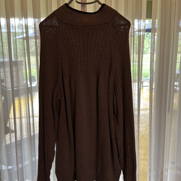 Columbia Gray XXL Ribbed Sweater Half Zip Pull Over GUC 100% Cotton - Picture 7 of 7